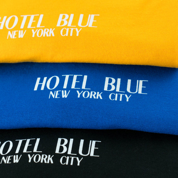 Shop Hotel Blue clothing and skateboard decks at Noble Goods Co.